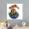 "Blue Pot Orange Orchid", Ann Hutchinson