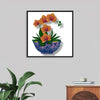 "Blue Pot Orange Orchid", Ann Hutchinson