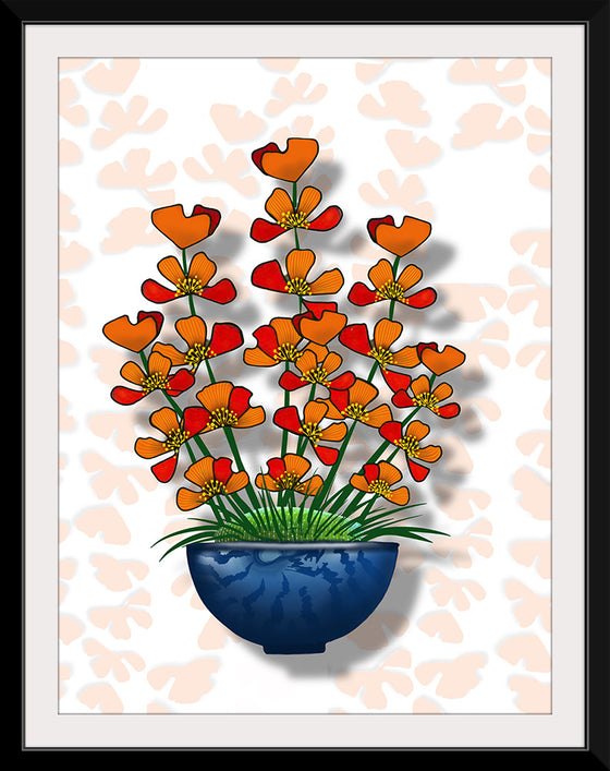 "Blue Pot Orange Delight BG 2020", Ann Hutchinson