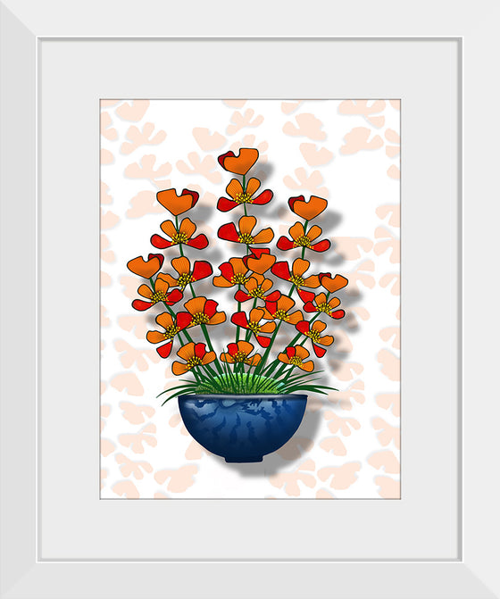 "Blue Pot Orange Delight BG 2020", Ann Hutchinson