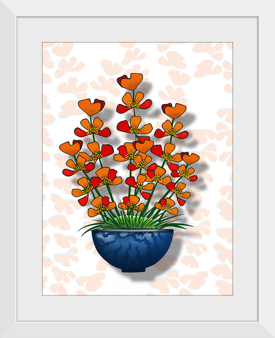 "Blue Pot Orange Delight BG 2020", Ann Hutchinson