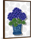 "Blue Pot Purple Hydrangeas", Ann Hutchinson