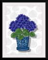 "Blue Pot Purple Hydrangeas", Ann Hutchinson