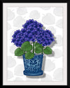 "Blue Pot Purple Hydrangeas", Ann Hutchinson