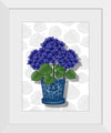 "Blue Pot Purple Hydrangeas", Ann Hutchinson