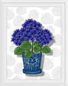 "Blue Pot Purple Hydrangeas", Ann Hutchinson