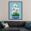 "Blue Pot White Orchid", Ann Hutchinson