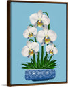 "Blue Pot White Orchid", Ann Hutchinson
