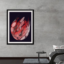  Dive into the mesmerizing depths of “Glass of Red,” a limited edition print that captures the ethereal beauty of a glass of red wine. The artwork, with its rich red and subtle pink tones against a deep, enigmatic background, invites viewers to lose themselves in an otherworldly experience.