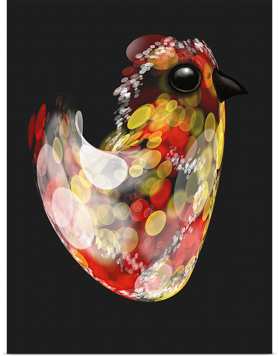 "Glass Quail Large Red", Ann Hutchinson