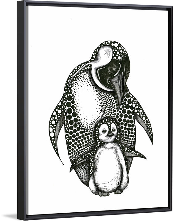 "Mother Penguin and Baby 2017", Ann Hutchinson