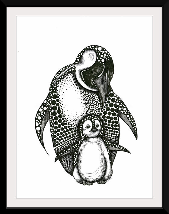 "Mother Penguin and Baby 2017", Ann Hutchinson