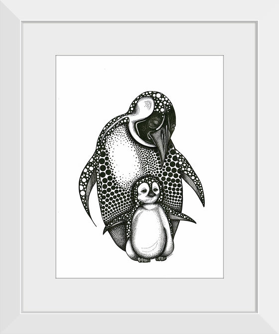 "Mother Penguin and Baby 2017", Ann Hutchinson