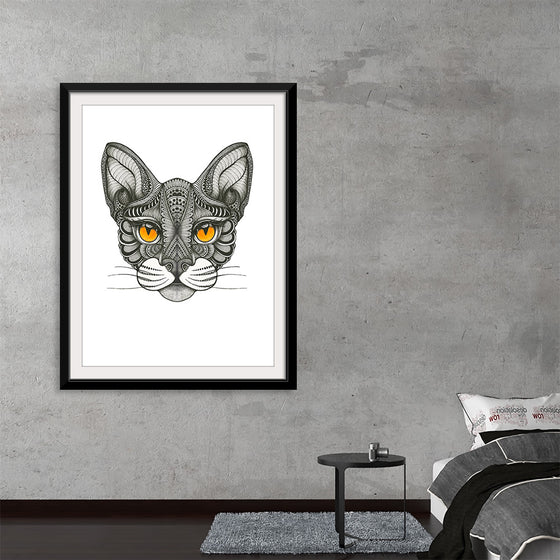 Dive into the mesmerizing gaze of “Peekaboo Cat Full Face” by Ann Hutchinson. This exquisite print captures the enigmatic allure of a cat’s stare, intricately detailed and beautifully rendered to bring a touch of elegance and mystery to any space.