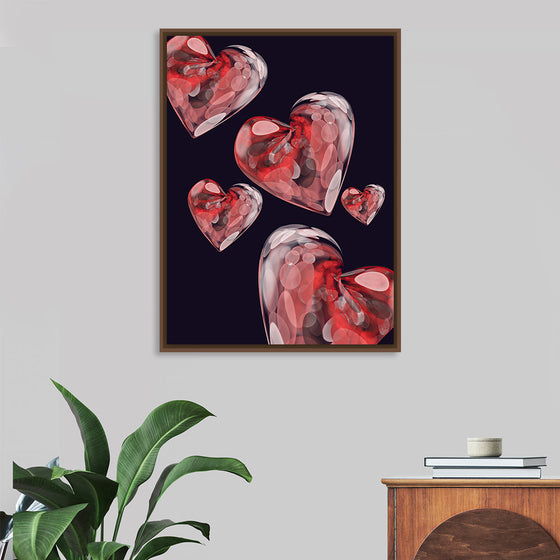 "Valentine Glass Hearts", Ann Hutchinson