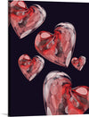 "Valentine Glass Hearts", Ann Hutchinson