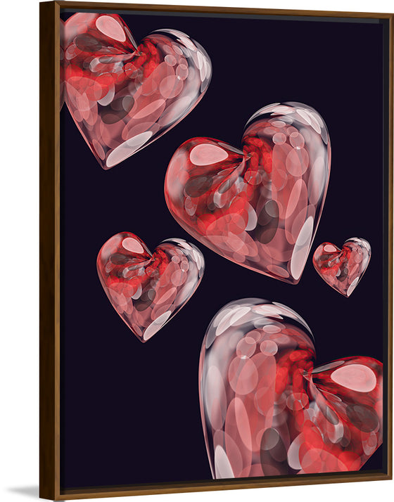 "Valentine Glass Hearts", Ann Hutchinson