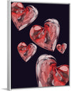 "Valentine Glass Hearts", Ann Hutchinson