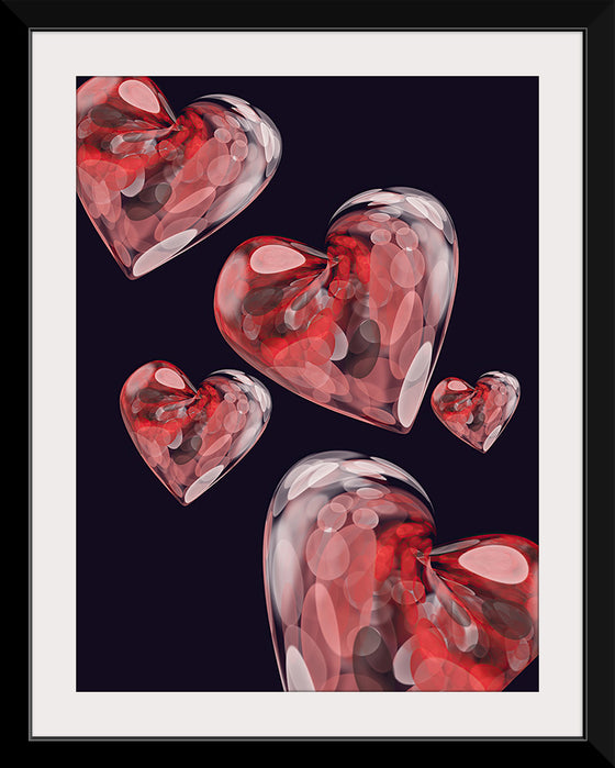 "Valentine Glass Hearts", Ann Hutchinson