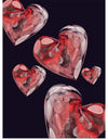 "Valentine Glass Hearts", Ann Hutchinson