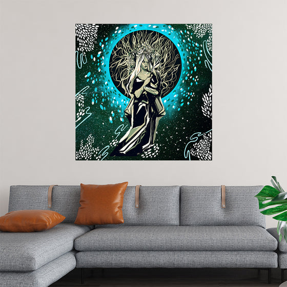 “Highlight Zodiac Collection - 2020 Virgo” by Arvee Gibson is a celestial masterpiece that beckons viewers into the mystical realm of the Virgo zodiac sign. With cosmic hues of golden majesty, the intricate design captures the regal essence of Virgo—the maiden, forever seeking perfection and purity.