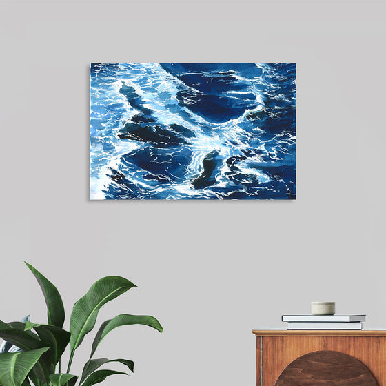 “Furious” by Cielo Alegre invites you into a world where art and emotion intertwine. This exquisite print captures the untamable dance of waves, embodying both the beauty and power of the ocean. The intricate play of light and shadow, deep blues, and frothy whites will transport you to a world where elements converge in a symphony of motion.