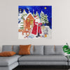 “Santa 2016” is a captivating print that brings the magic of Christmas to life. The artwork captures a timeless scene where Santa, accompanied by a friendly wolf, delivers gifts against the backdrop of snow-covered trees and a cozy cottage. The vibrant colors and intricate details make “Santa 2016” not just a piece of art but an experience—a journey back to those cherished moments of holiday joy and childhood wonder. 