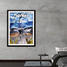  Immerse yourself in the serene beauty of this exquisite artwork, now available as a premium print. A majestic crane stands poised on a rustic wooden pier, surrounded by the tranquil embrace of nature. The intricate dance of ink and watercolors brings to life a scene where the sky kisses the earth, and every brushstroke tells a story of harmony and balance. This piece is not just art; it’s an experience that transports you to a world where elegance and wild beauty coexist.