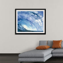  Dive into the mesmerizing depths of “Barrel Wave” by Albena Hristova, a masterpiece that encapsulates the raw power and serene beauty of the ocean. Every brushstroke weaves a narrative of waves crashing and retreating, offering viewers an intimate dance between chaos and calm. The artwork’s rich hues of blue are accentuated by splashes of white, capturing the ephemeral beauty of sea foam as it graces the ocean’s surface. 