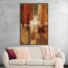  “Castanets” by Silvia Vassileva is a captivating abstract artwork that effortlessly blends earthy tones with dynamic brushstrokes. The piece exudes energy and depth, making it an ideal choice for art enthusiasts seeking a modern touch. The bold strokes of brown, orange, cream, and red create a harmonious composition that draws the viewer’s eye.
