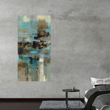  Immerse yourself in the serene beauty of “Morning Fjord SP” by Silvia Vassileva. This exquisite print captures the tranquil essence of a Nordic fjord at dawn, where soft hues of teal, cream, and brown converge in a harmonious dance. The abstract design invites viewers to lose themselves in its depths, evoking a sense of calm and reflection.
