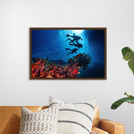 "Underwater Animals – Divers Above the Corals 2", Victor Hawk