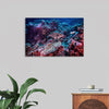 Dive into the vibrant underwater world with this stunning print. The artwork features a speckled fish gliding gracefully over a bed of richly colored coral, teeming with marine life. The intricate textures and hues of the coral create a stunning contrast against the deep blue of the ocean, making this image a testament to the beauty of aquatic ecosystems and an artistic marvel. 