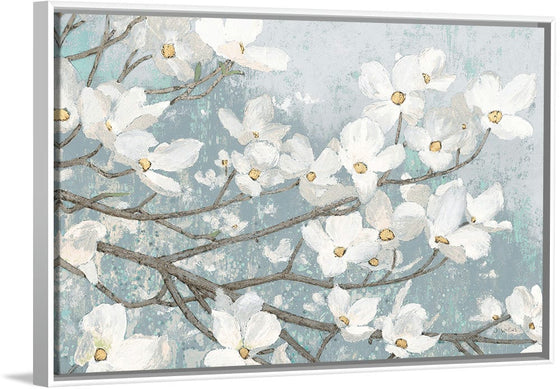 “Dogwood Blossoms II Blue Gray Crop“, James Wiens