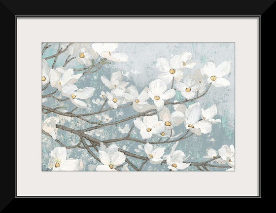 “Dogwood Blossoms II Blue Gray Crop“, James Wiens