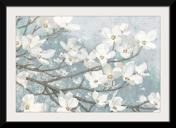 “Dogwood Blossoms II Blue Gray Crop“, James Wiens