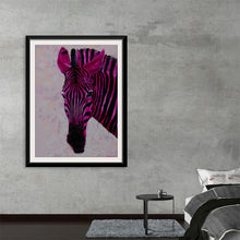  Add a pop of color to your space with "Show Your True Colors" by Rachel Braybon. This vibrant acrylic painting features a striking pink zebra, its bold stripes contrasting against a neutral background. The artist's playful use of color and texture invites you to embrace your individuality and celebrate your unique qualities. This eye-catching piece is sure to spark conversation and add a touch of whimsy to any room.