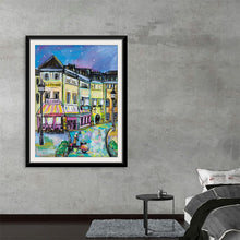  “Paris Evening I” by Jeanette Vertentes: Step into the enchanting streets of Paris with this captivating artwork. Every brushstroke transports you to a world where the iconic architecture of Paris is bathed in the soft glow of evening lights. The vibrant colors and dynamic lines capture a moment where time stands still, and the city’s magic is palpable. 
