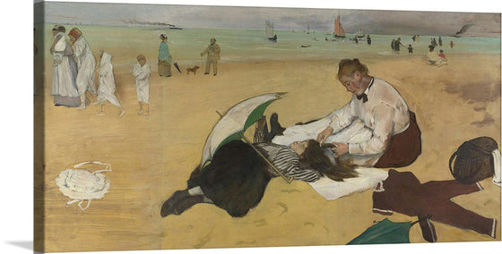 “Beach Scene”, Edgar Degas