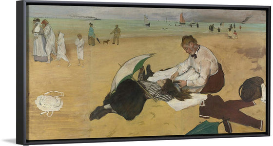 “Beach Scene”, Edgar Degas