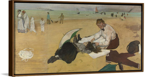 “Beach Scene”, Edgar Degas