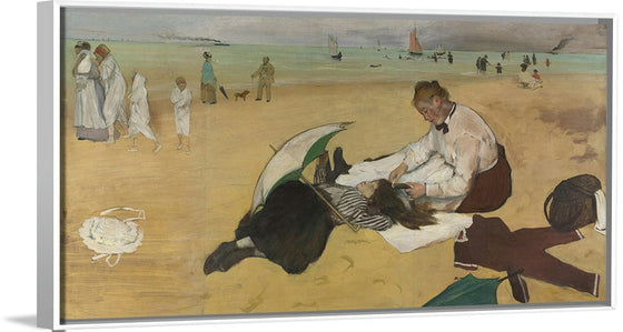 “Beach Scene”, Edgar Degas