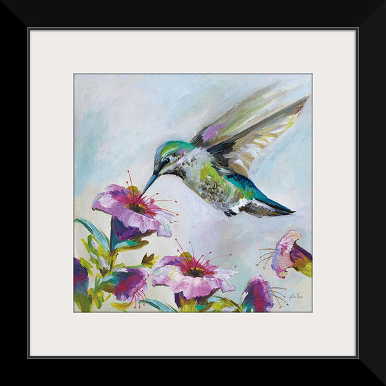 “Hummingbird II Florals“, Jeanette Vertentes