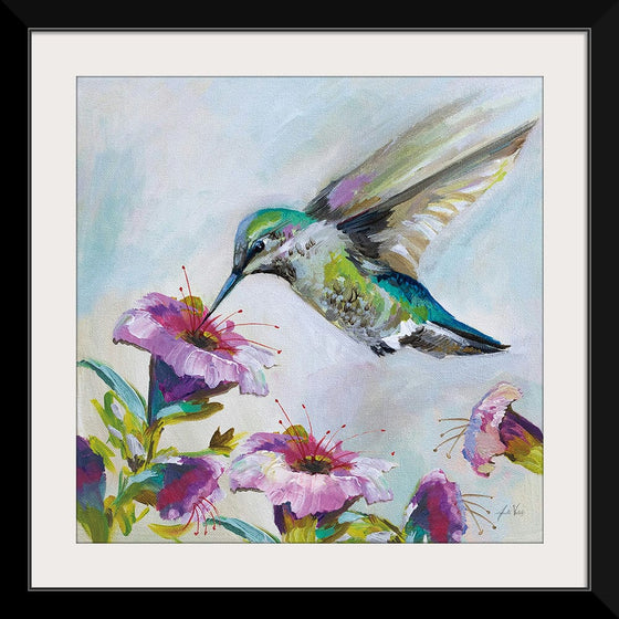 “Hummingbird II Florals“, Jeanette Vertentes