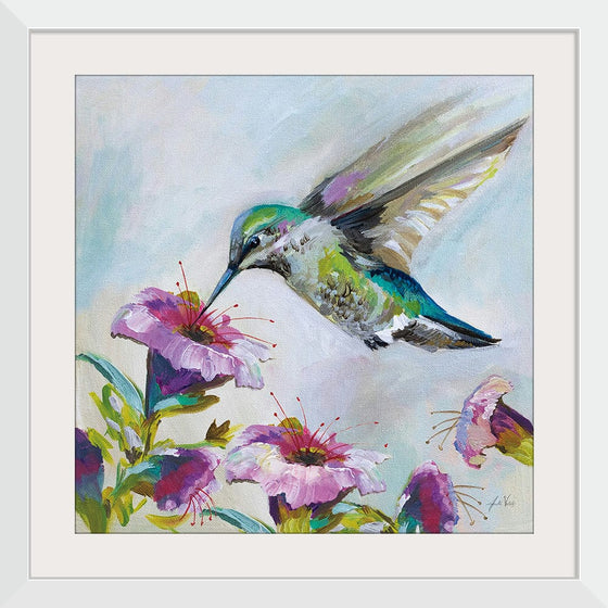 “Hummingbird II Florals“, Jeanette Vertentes