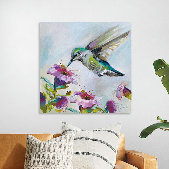 “Hummingbird II Florals“, Jeanette Vertentes