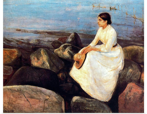 “Summer Night Inger On the Shore“, Edvard Munch