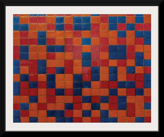 “Schachbrettkomposition Mit Dunklen Farben (1919)“, Piet Mondrian