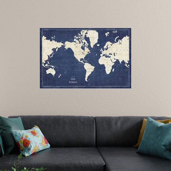 “Blueprint World Map“, Sue Schlabach