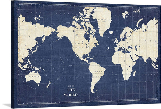 “Blueprint World Map“, Sue Schlabach